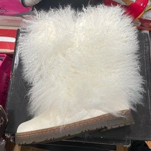 Bear paw Suede and Shearling Ugg Inspired Boots.